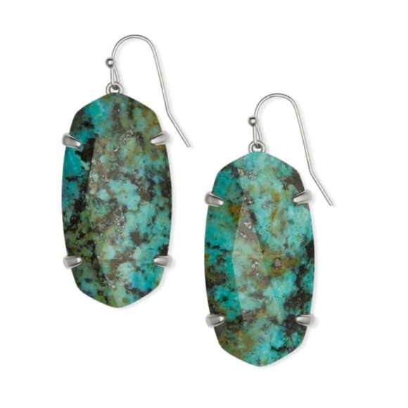Kendra Scott African Turquoise Esme earrings - Picture 1 of 3